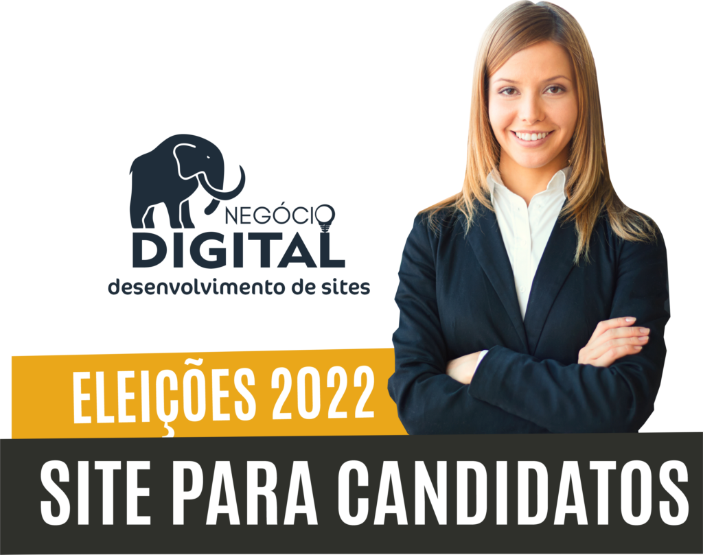 Criação de Sites em Brasília - Logo Eleições 2022 - Site para Candidatos, mulher com os braços cruzados