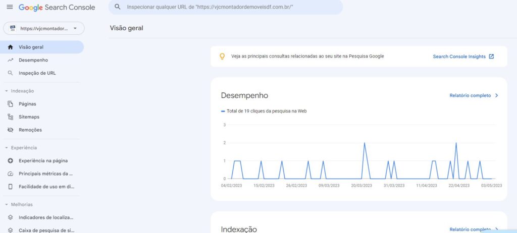 criacao de sites em brasilia google search console telaAcessada Como Indexar meu site no Google?